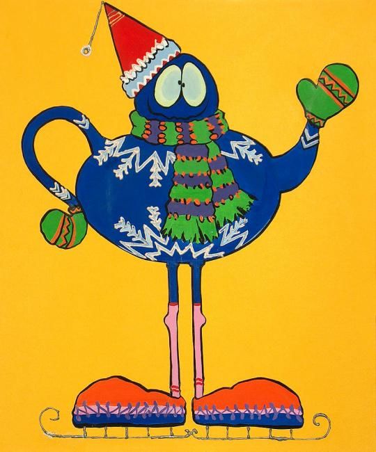 Painting titled "Teapot" by Rimas, Original Artwork