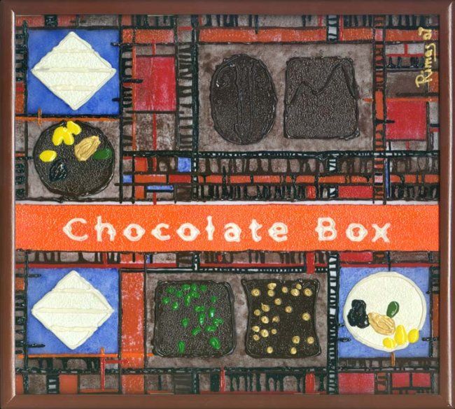 Drawing titled "Chocolate Box" by Rimas, Original Artwork