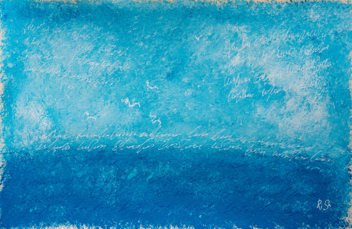 Peinture intitulée "SEA - abstract seas…" par Rimma Savina, Œuvre d'art originale, Acrylique