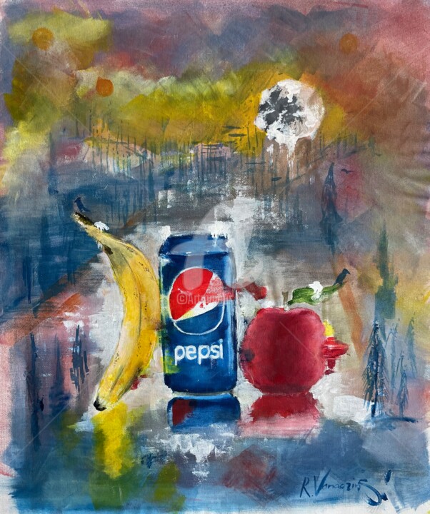 Painting titled "Pepsi" by Rinalds Vanadzins, Original Artwork, Acrylic