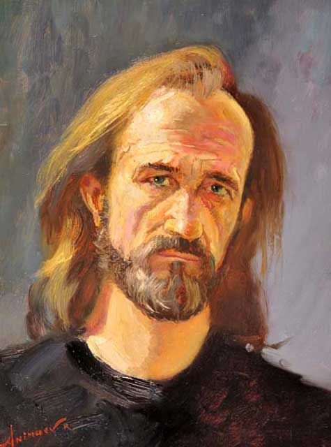 Painting titled "Marc Dinapoli" by Rinat Animaev, Original Artwork, Oil