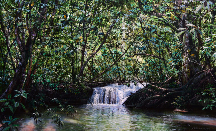 Peinture intitulée "Confluencias 11" par Rios, Œuvre d'art originale, Acrylique Monté sur Châssis