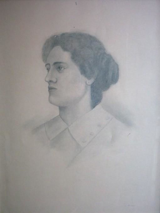 Painting titled "Baronessa Giovanna…" by Luigi Riotta, Original Artwork