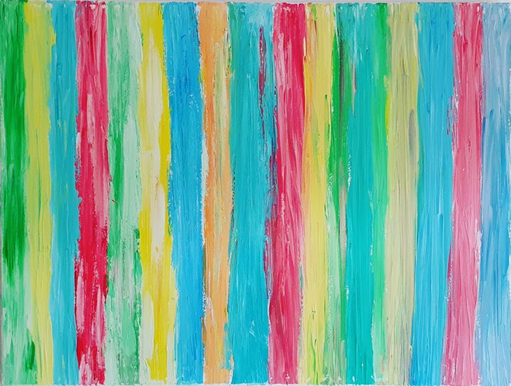 Картина под названием "Colour Illusion" - Reshma Teena Daniel, Подлинное произведение искусства, Акрил