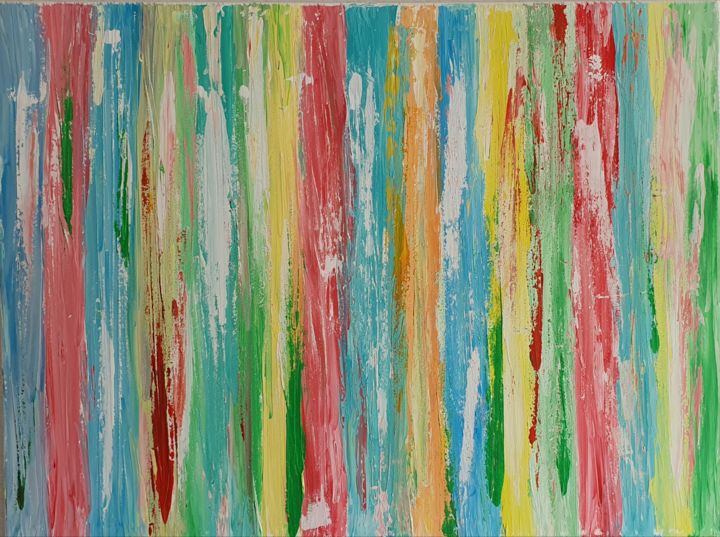 Картина под названием "The Colour Intuitio…" - Reshma Teena Daniel, Подлинное произведение искусства, Акрил