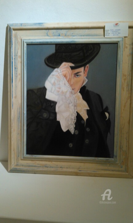 Painting titled "MENGONI" by Rita Celona, Original Artwork, Oil