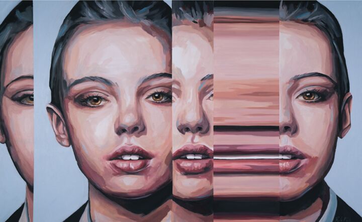 Malarstwo zatytułowany „Error II” autorstwa Rita Melo, Oryginalna praca, Olej