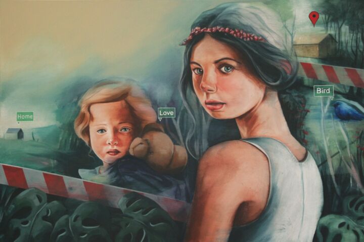 "Nature II" başlıklı Tablo Rita Melo tarafından, Orijinal sanat, Petrol
