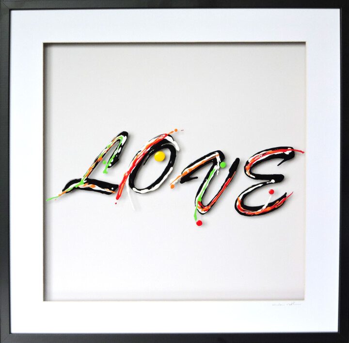 Painting titled "Love" by Rita Vandenherrewegen, Original Artwork, Acrylic Mounted on Plexiglass