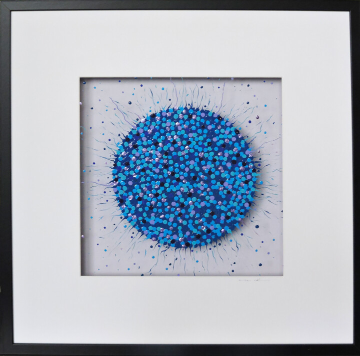 Malerei mit dem Titel "Rêve bleu" von Rita Vandenherrewegen, Original-Kunstwerk, Acryl Auf Plexiglas montiert