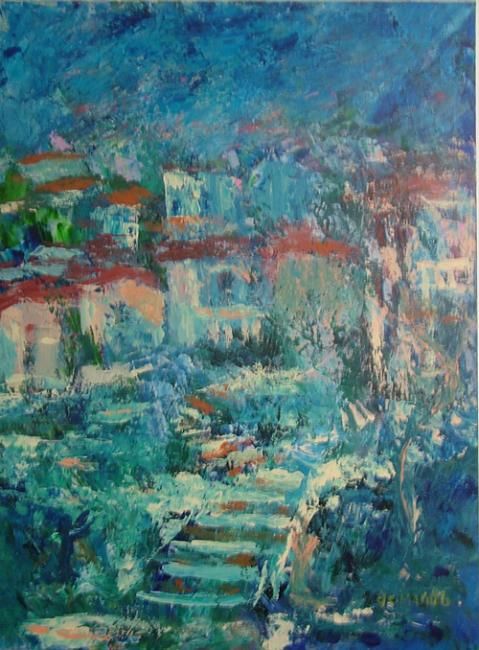 Painting titled "Старый город" by Борис Гейман, Original Art,