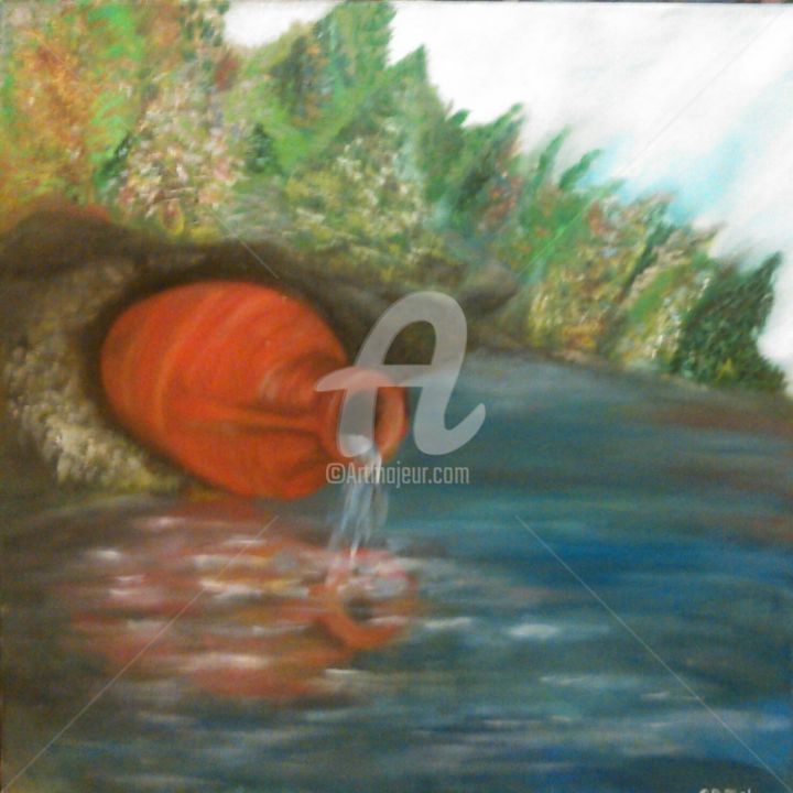 Pittura intitolato "CARAFFA" da Rita Celona, Opera d'arte originale, Olio