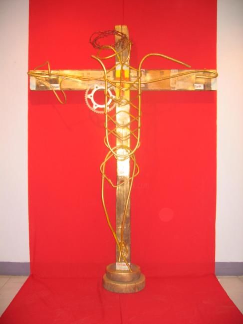 Pintura intitulada "Crucifixion de Kabi…" por Ritchie Quijano, Obras de arte originais