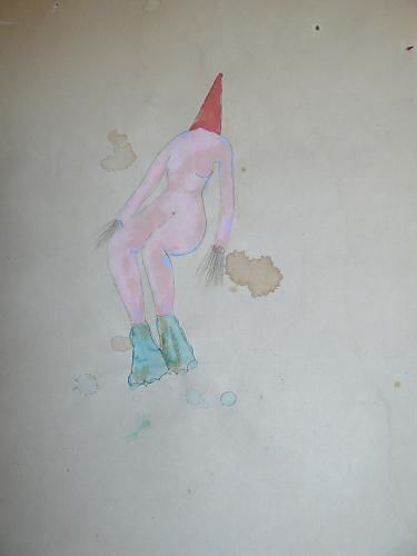 Dibujo titulada "Mujer golosina" por Pepa De La Santa Cruz, Obra de arte original,
