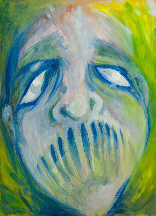 Painting titled "Sylvia Plath's Mirr…" by River E. C. Darling, Original Art, Oil