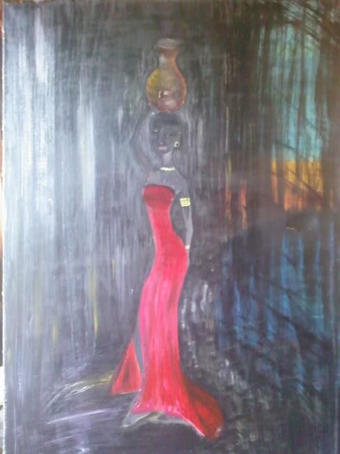 Painting titled "fatèmatou" by Rize Art, Original Artwork, Oil