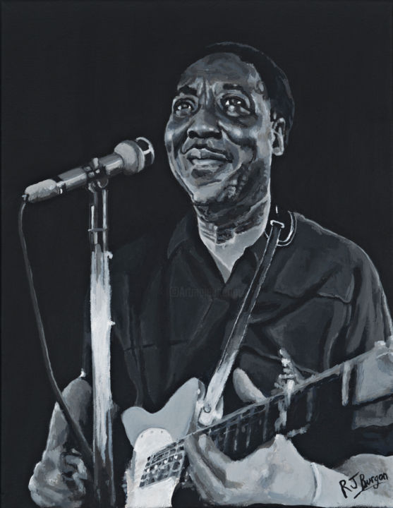 Peinture intitulée ""Muddy Waters"" par R J Burgon, Œuvre d'art originale