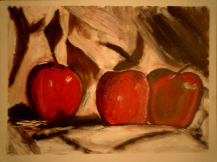 Painting titled "apples" by Dude Obvious!, Original Artwork