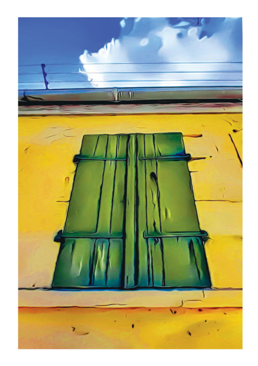 Arts numériques intitulée "The closed window" par Rachid Karroo, Œuvre d'art originale, Travail numérique 2D