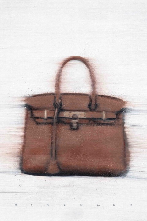 Ζωγραφική με τίτλο "beige hermes birkin…" από Hercules, Αυθεντικά έργα τέχνης, Λάδι