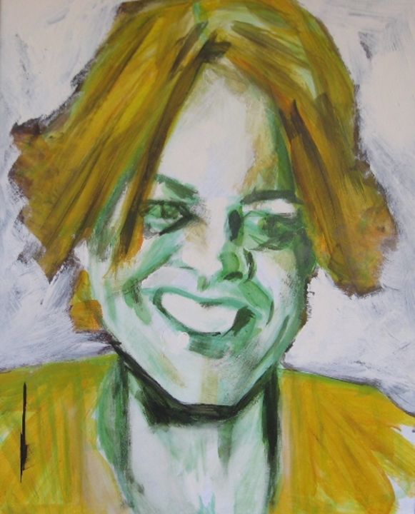 Painting titled "big smile 90pfp" by Richard Herr, Original Artwork, Acrylic