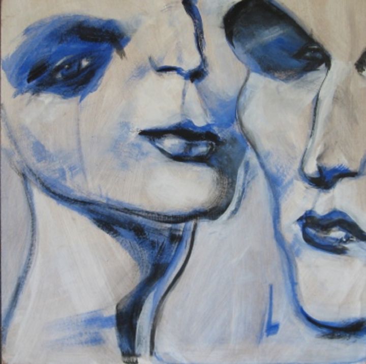 Painting titled "sisters 9pefp" by Richard Herr, Original Artwork, Acrylic