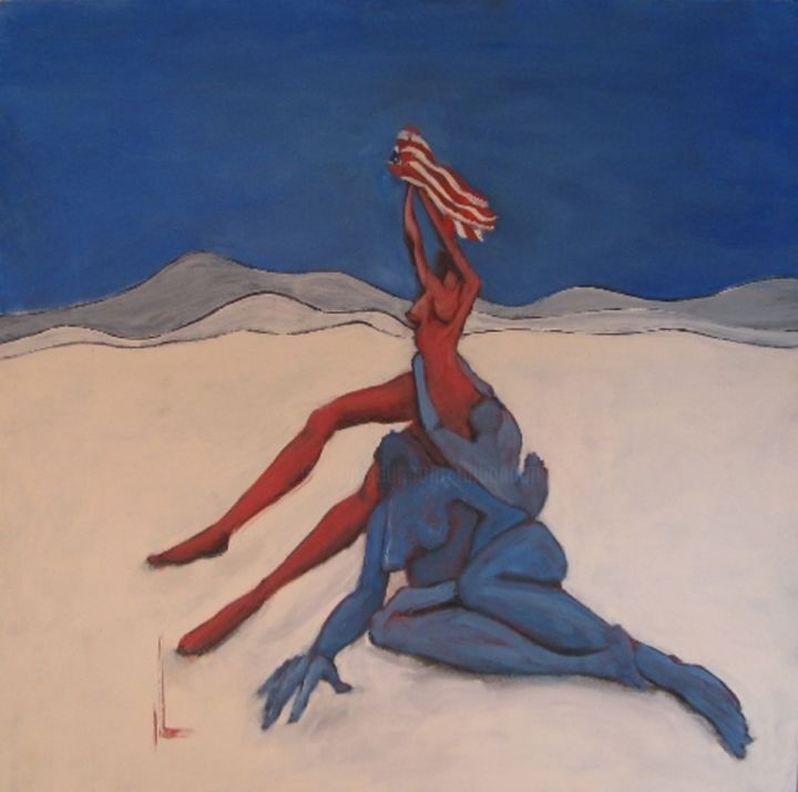 Painting titled "Fight for Freedom F…" by Richard Herr, Original Artwork, Acrylic