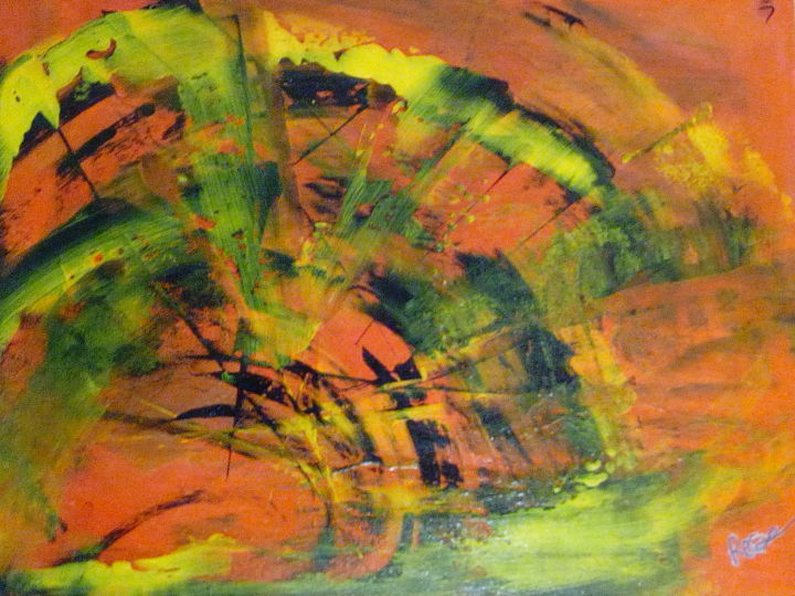 Painting titled "psychédélic" by Rose, Original Artwork