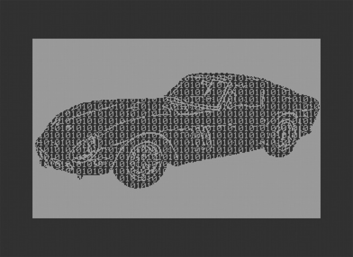 Digital Arts titled "FERRARI GTO BINARY…" by Rm64, Original Artwork, 2D Digital Work