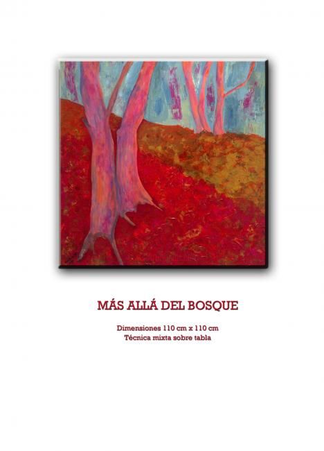 Painting titled "MAS ALLA DEL BOSQUE" by Rosa Marín Soto, Original Artwork