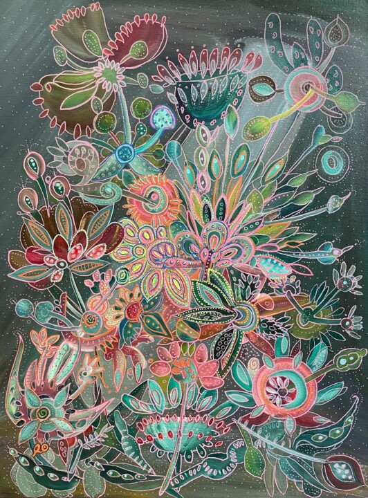 "Painting “Flower Fa…" başlıklı Tablo Roartus tarafından, Orijinal sanat, Akrilik