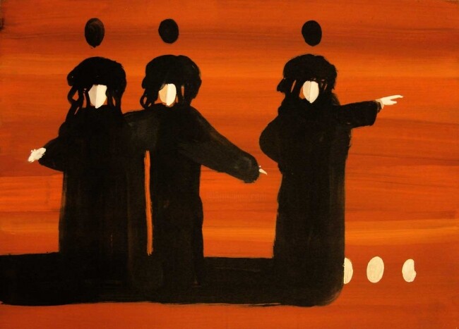 Pittura intitolato "Three sisters in Ba…" da Rob Arbouw, Opera d'arte originale, Olio