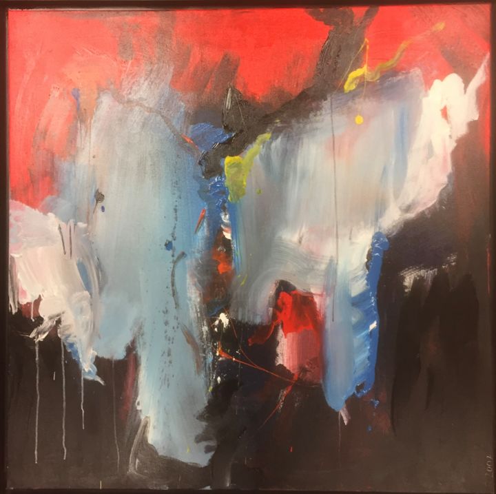 Schilderij getiteld "Zonder titel" door Rob Koedijk, Origineel Kunstwerk, Acryl