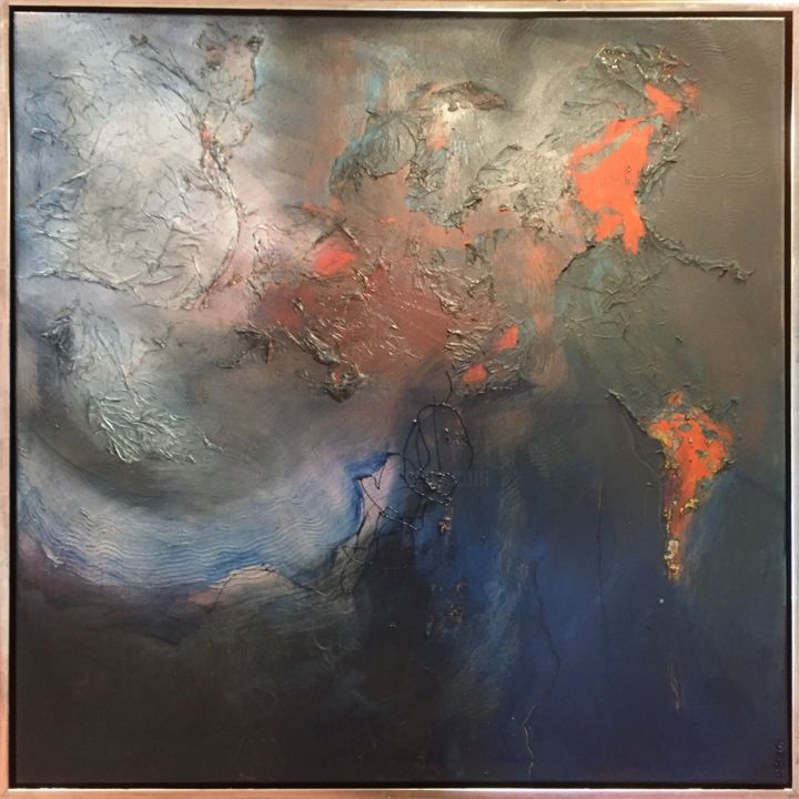 Schilderij getiteld "2020/10" door Rob Koedijk, Origineel Kunstwerk, Acryl