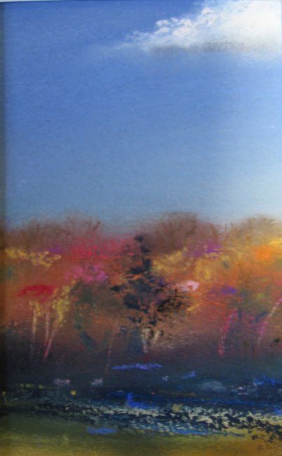 Painting titled "Fall Pine" by Rob Debartolo, Original Artwork