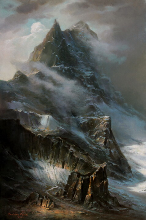 Malerei mit dem Titel ""Elemental winds"" von Robert Braginsky, Original-Kunstwerk, Öl