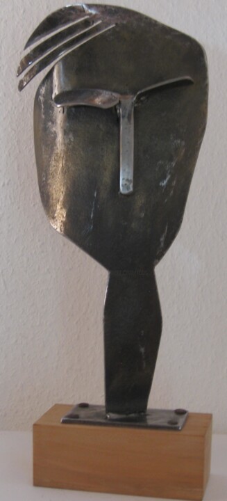 Sculpture titled "Masque 2" by Robert Chevalier, Original Artwork