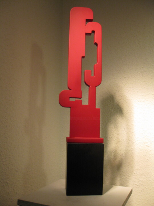 Sculpture titled "Le Baiser" by Robert Chevalier, Original Artwork, Metals