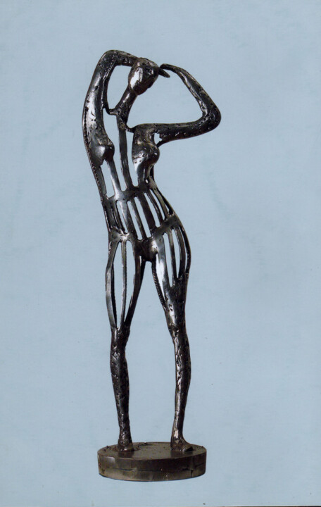 Sculpture intitulée "Femme Lascive" par Robert Chevalier, Œuvre d'art originale, Métaux