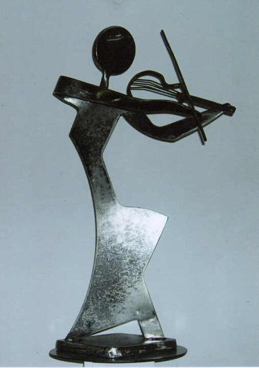 Escultura intitulada "La Violoniste" por Robert Chevalier, Obras de arte originais