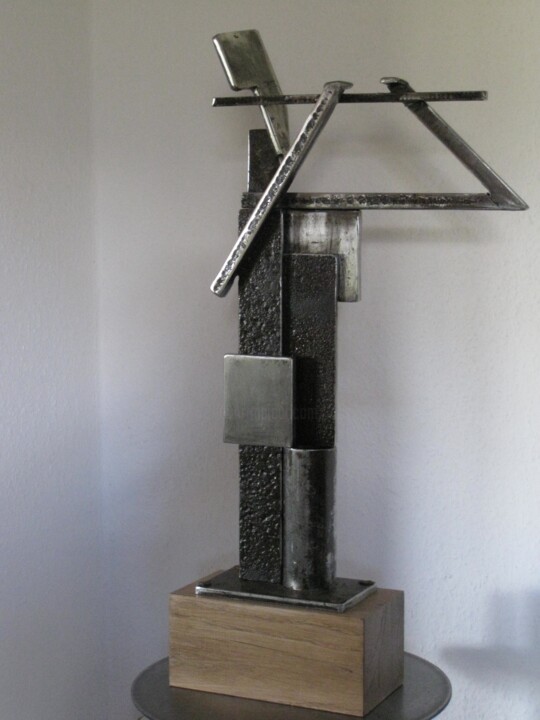 Rzeźba zatytułowany „Le Flutiste” autorstwa Robert Chevalier, Oryginalna praca, Metale