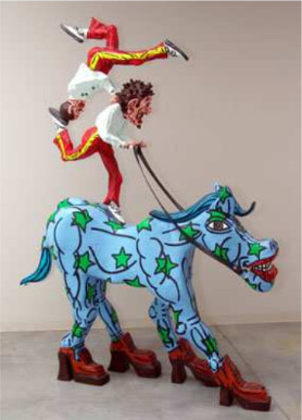 Escultura intitulada "Jason le cheval éco…" por Robert Combas, Obras de arte originais