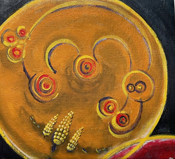 Pintura titulada "HARVEST MOON" por Robert Craig Grassle, Obra de arte original, Acrílico Montado en Bastidor de camilla de…