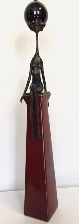 Sculpture intitulée "Personne seule 15" par Robert De Sutter, Œuvre d'art originale, Bronze