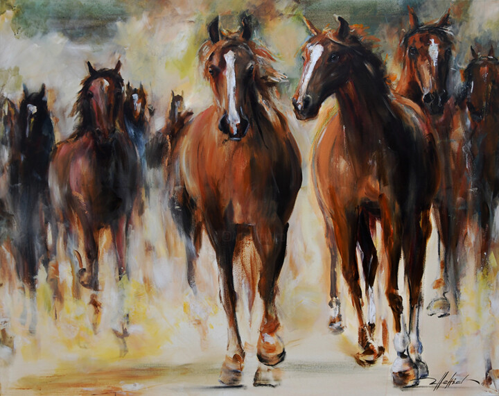 Painting titled "Poloponys" by Robert Hettich, Original Artwork, Acrylic