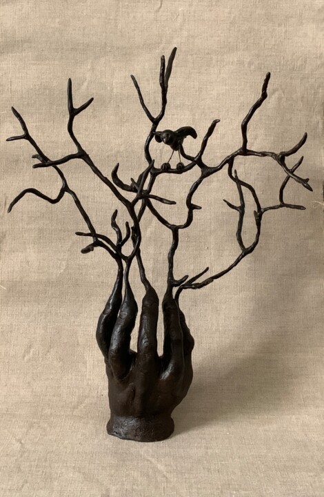 Sculpture titled "OFFERING" by Robert Inestroza, Original Artwork, Resin