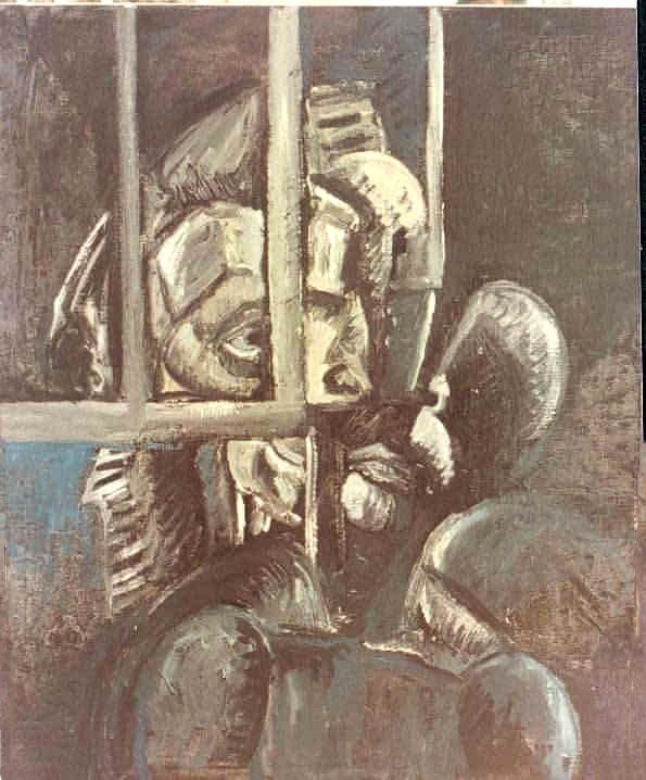 Pintura titulada "Apartheid" por Robert Labor, Obra de arte original, Oleo