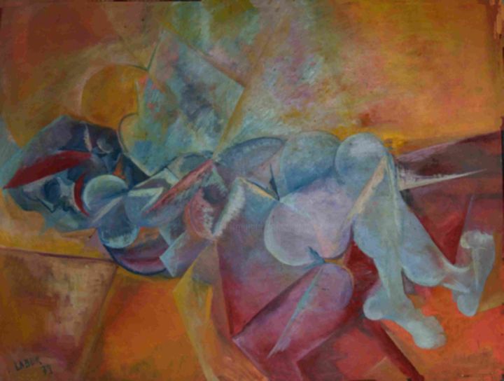 Peinture intitulée "Crepuscule" par Robert Labor, Œuvre d'art originale, Huile