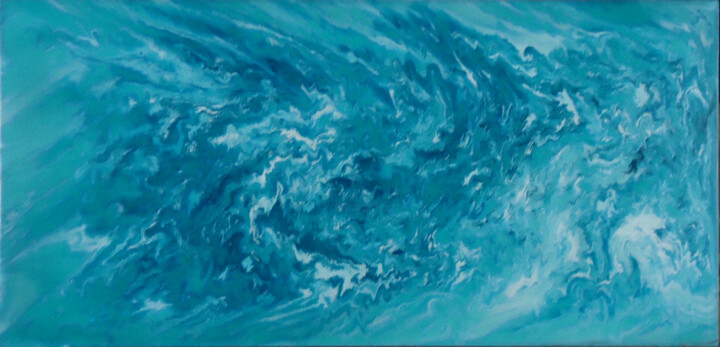 Malarstwo zatytułowany „Flowing with the Ho…” autorstwa Robert Mustard, Oryginalna praca, Olej