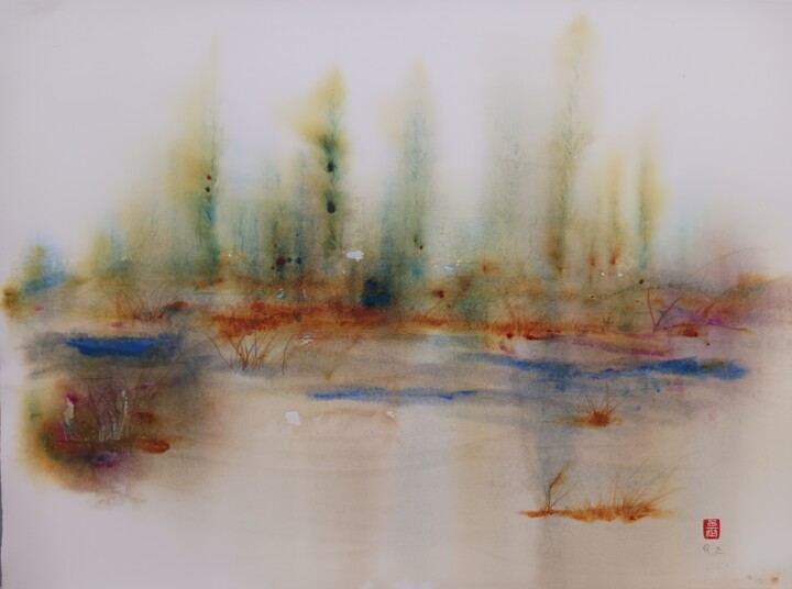 Peinture intitulée "Aqua 2" par Robert Serfati, Œuvre d'art originale, Aquarelle